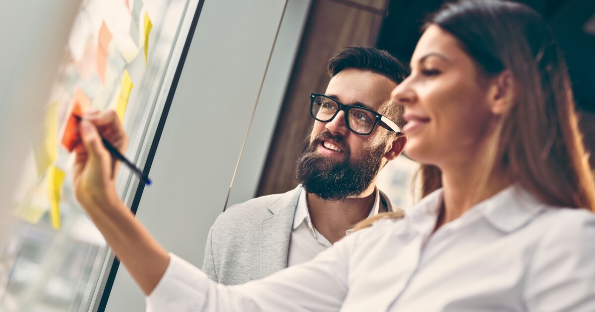 Business people planning a strategic web strategy